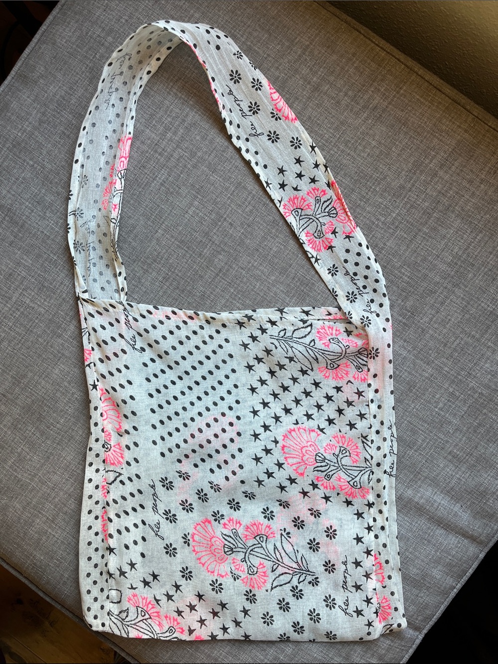 Free People Gauzy Bag Beach Summer Floral Boho
